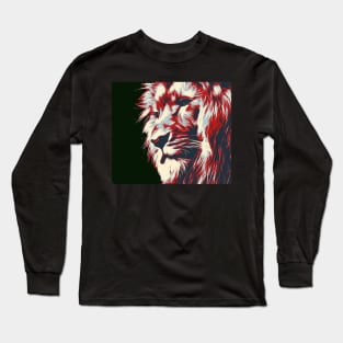 Artistic Lion's head Cute Hand drawn animal Gift Long Sleeve T-Shirt